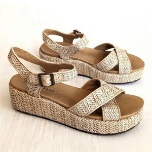 Lucky Brand Wagoo Wedge Platform Sandal Women’s 7.5